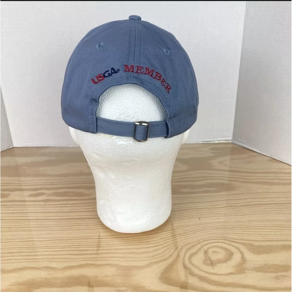Pebble Beach 2010 U.S. Open Strapback Hat Blue Golf Cap Tree Logo USGA Member